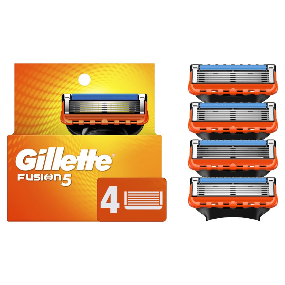 Gillette Fusion5 Razor Refills for Men, 12ct Cartridges, Lubrication Strip, Precision Trimmer for Men, 5-Bladed Refill Blades for Close Shave