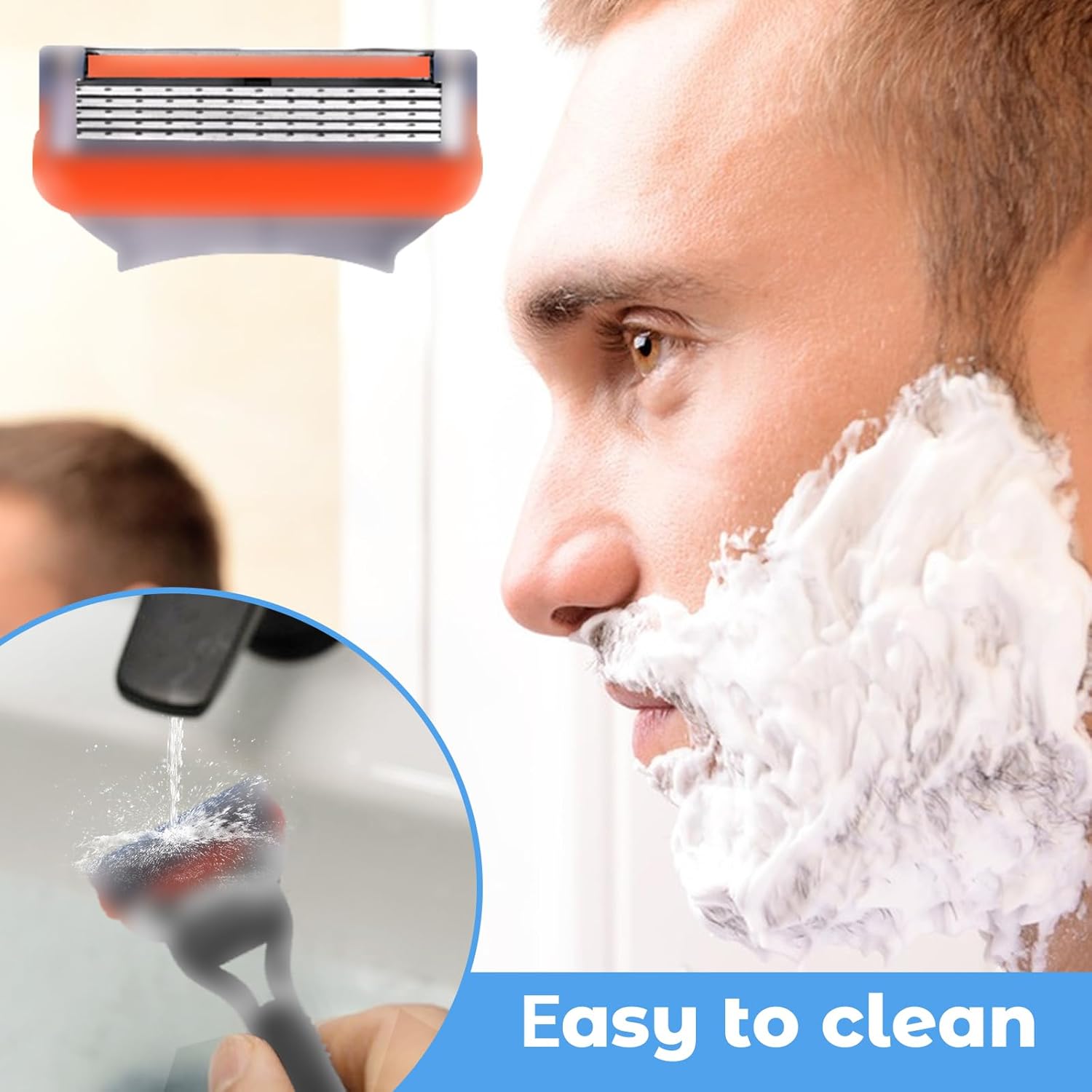 Premium 5-Layer Stainless Steel Razor Blade Refills, 24 Pack – Compatible with Fusion 5 Style Razors, High-Performance Cartridges for Smooth Shaving, Durable & Sharp Replacement Blades for Men