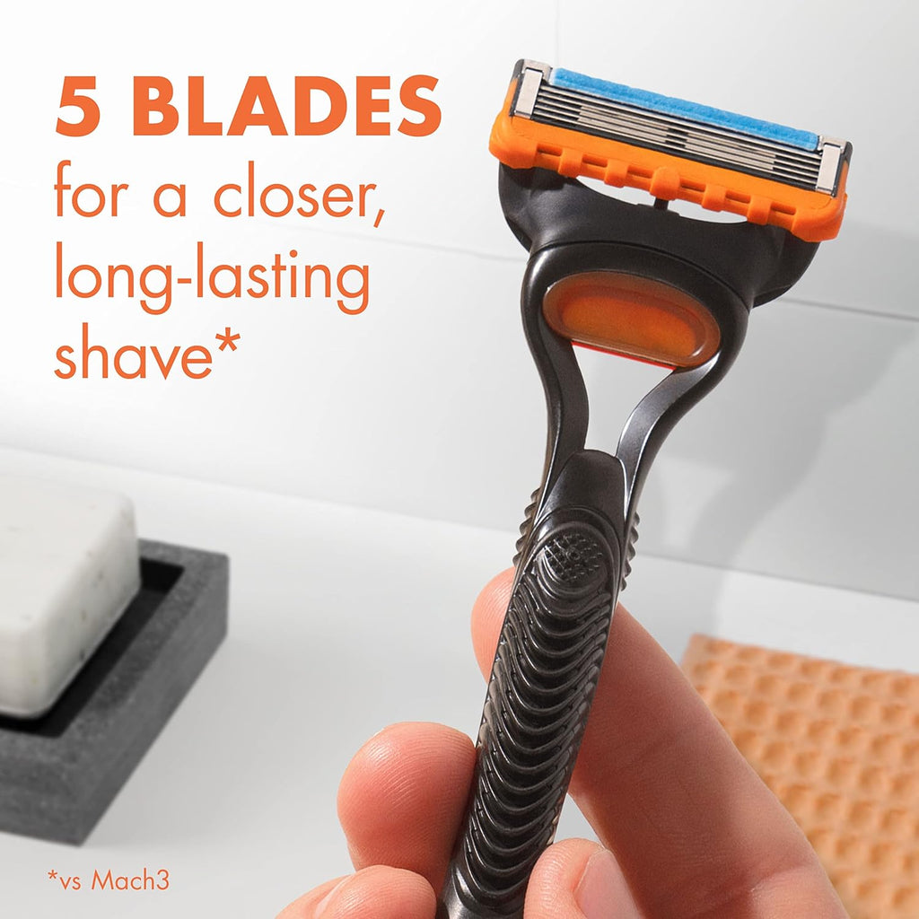 Gillette Fusion5 Razor Refills for Men, 12ct Cartridges, Lubrication Strip, Precision Trimmer for Men, 5-Bladed Refill Blades for Close Shave